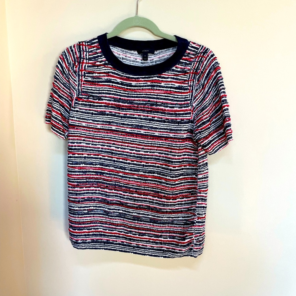 J.Crew beaded crew neck T.